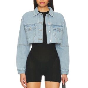 Superdown Cropped Denim Jacket